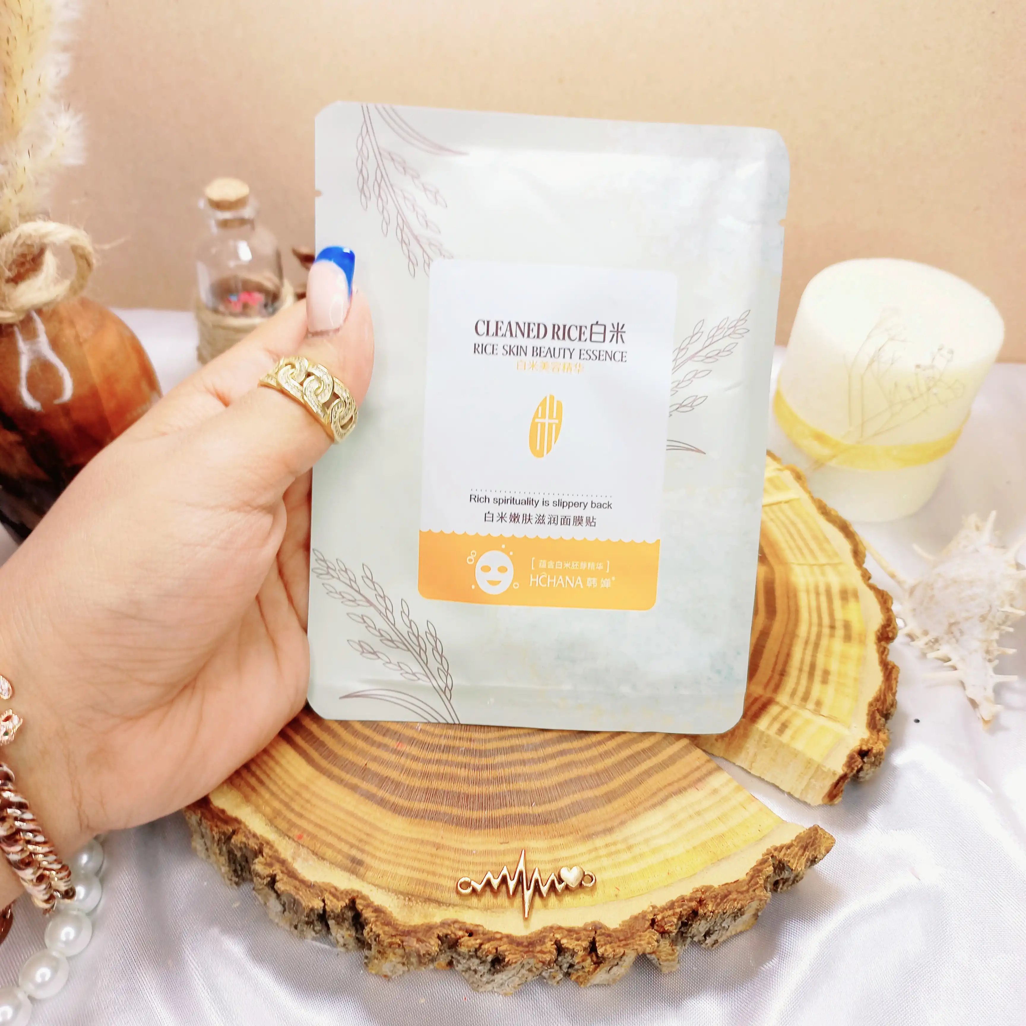ماسک ورقه ای آبرسان برنج هچانا HCHANA | پخش عمده
