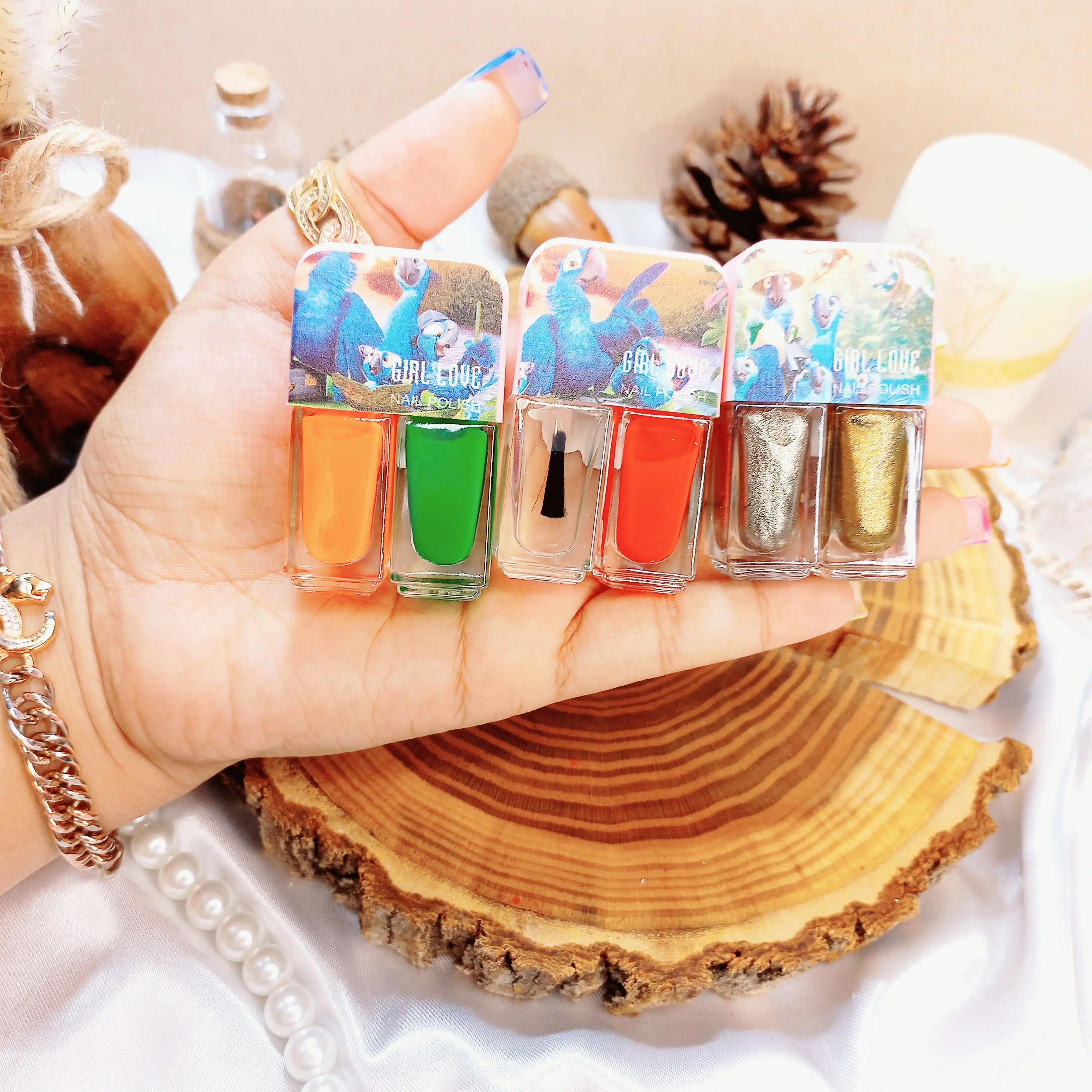 لاک دوقلو تک شاخ نایلی پولیش nail polish | پخش عمده