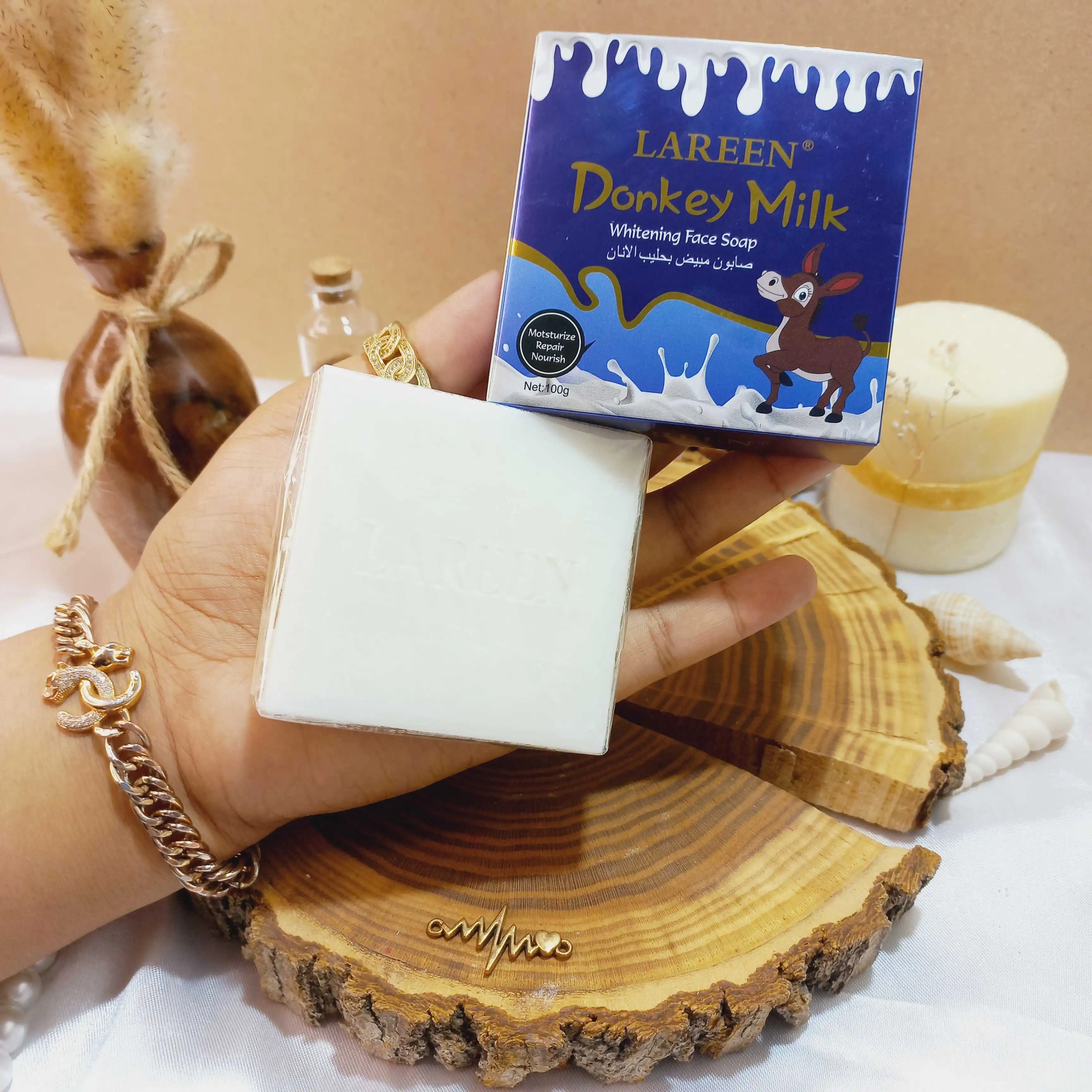 صابون شیر الاغ 100gr Donkey Milk کد v002