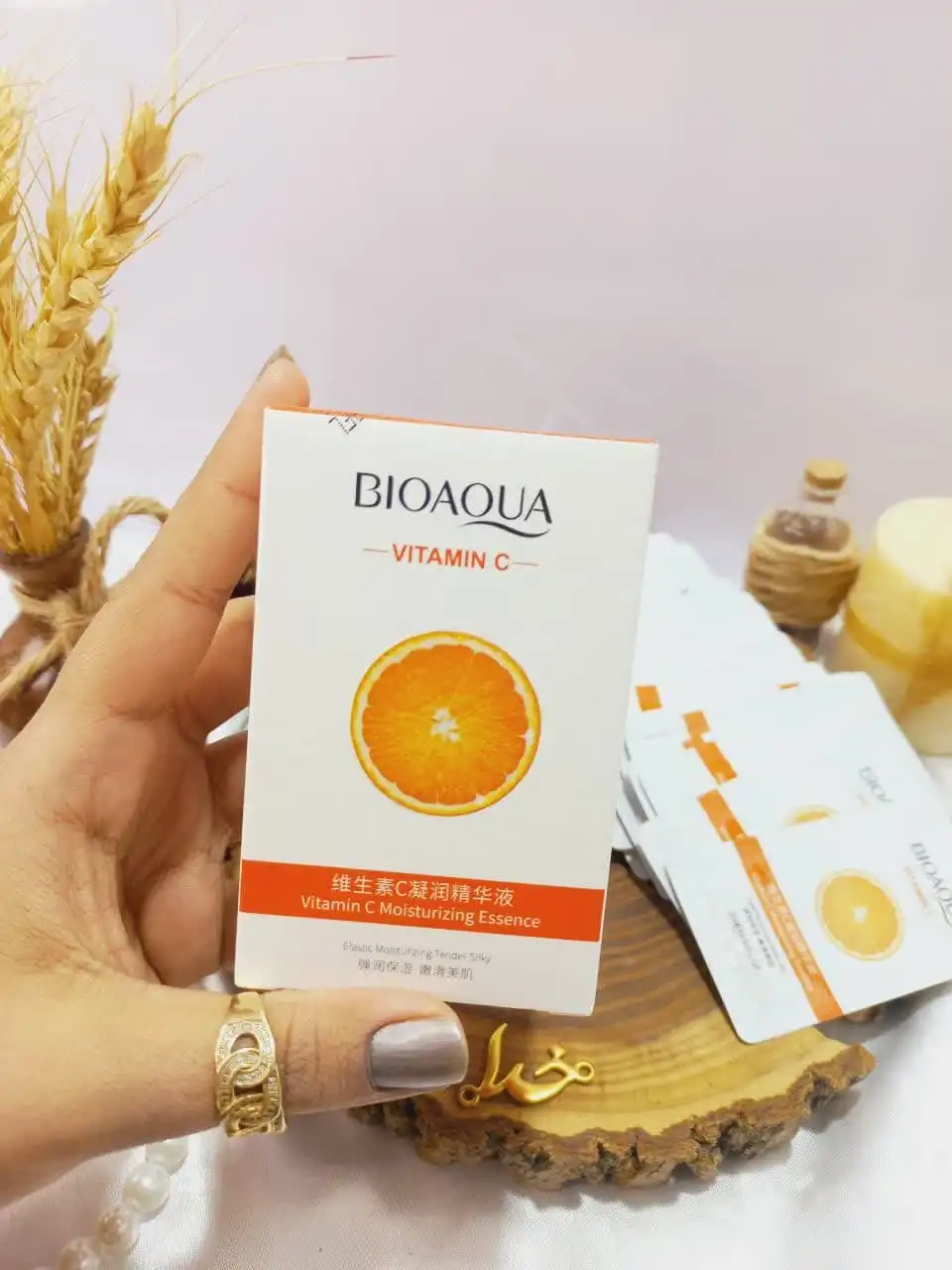 ماسک ساشه ای ویتامین سی VITAMIN C بسته 30 عددی بیوآکوا BIOAQUA کد BQY93844
