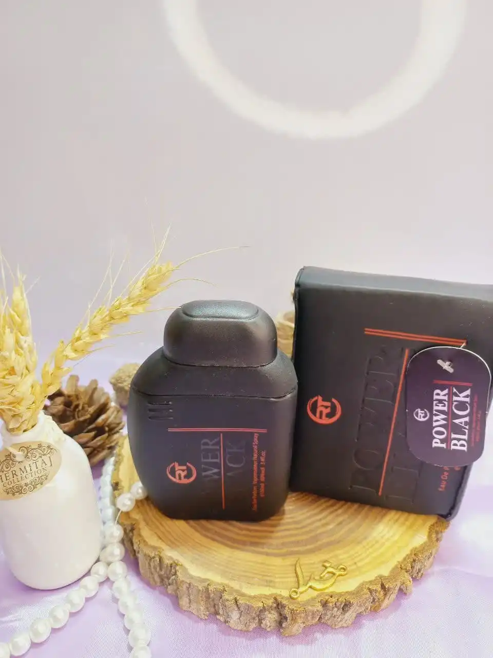 ادکلن پور بلک Pure Black حجم 100 میلی لیتر اورجینال اماراتی (کیف چرمی)