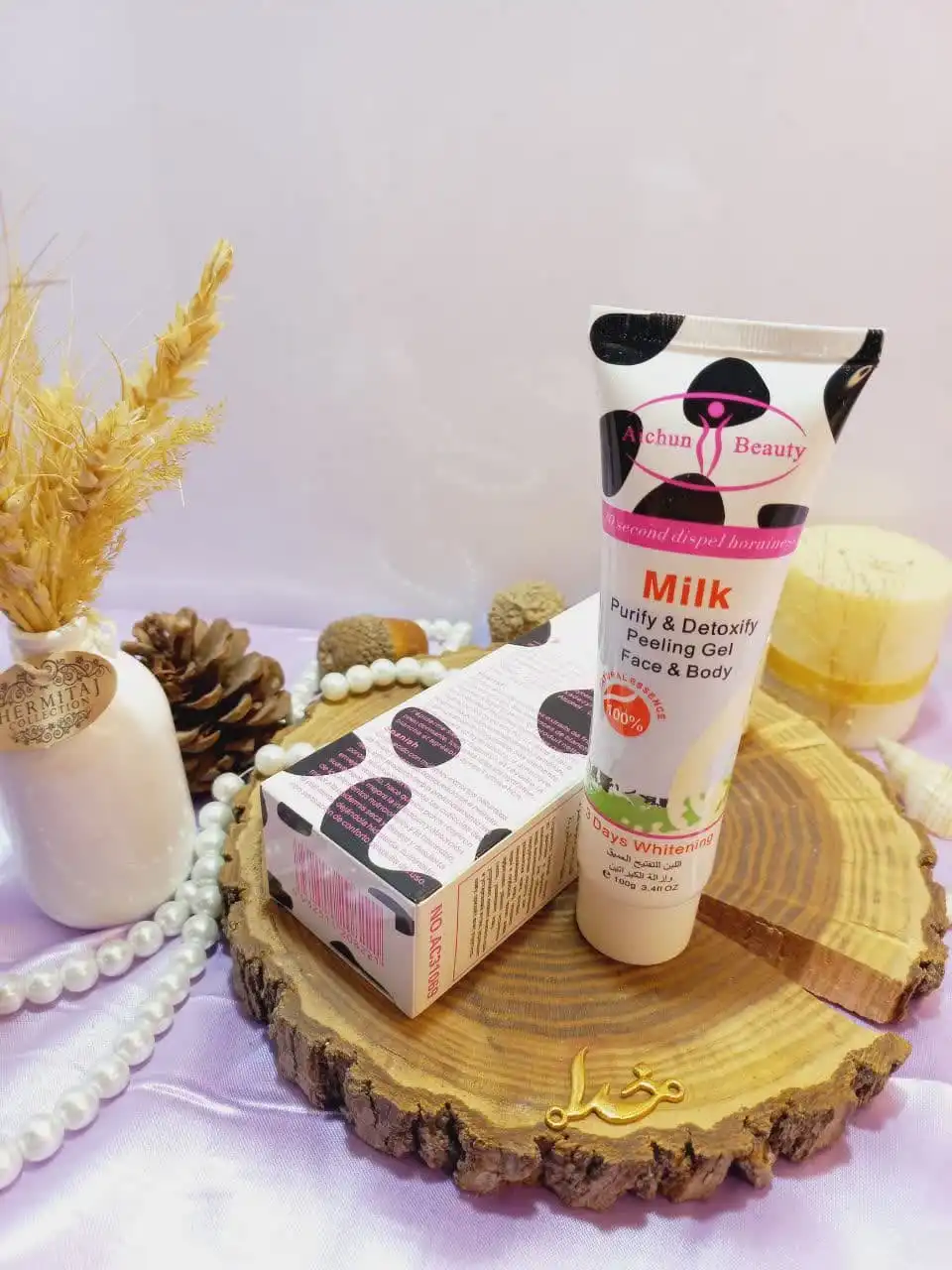 ژل پرطرفدار لایه بردار شیر Milk برند آیچون بیوتی Aichun Beauty کد AC31069