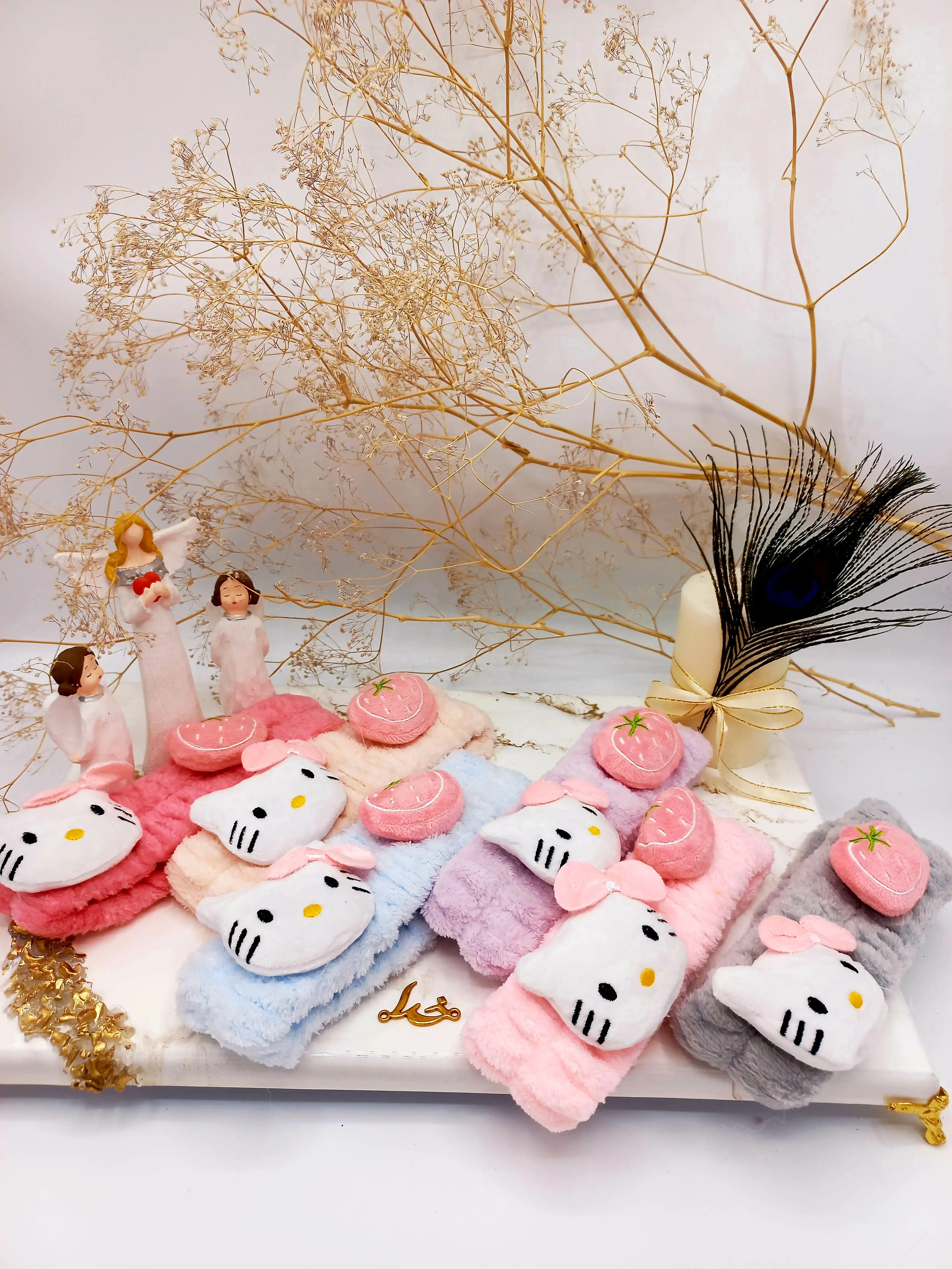 هدبند حوله ای دخترانه مدل کیتی با کیفیت