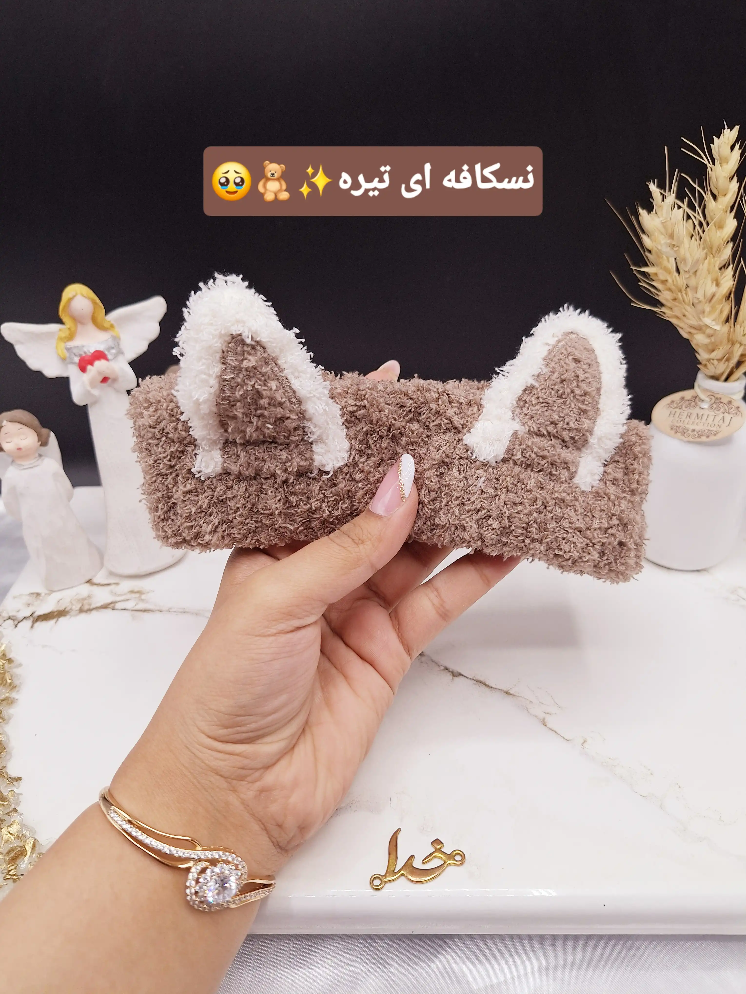 هدبند زیبای طرح خرگوش پرزدار