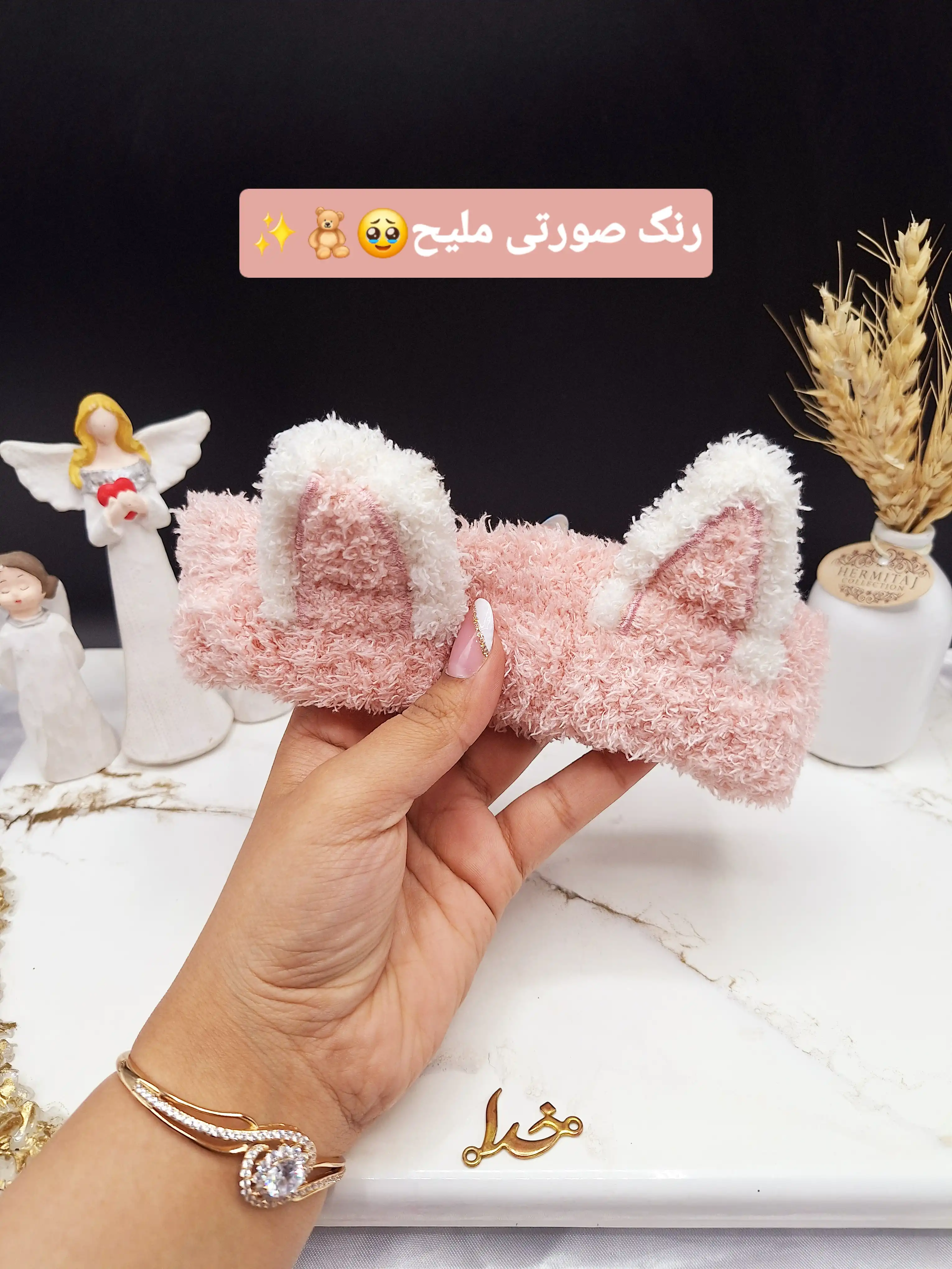 هدبند زیبای طرح خرگوش پرزدار
