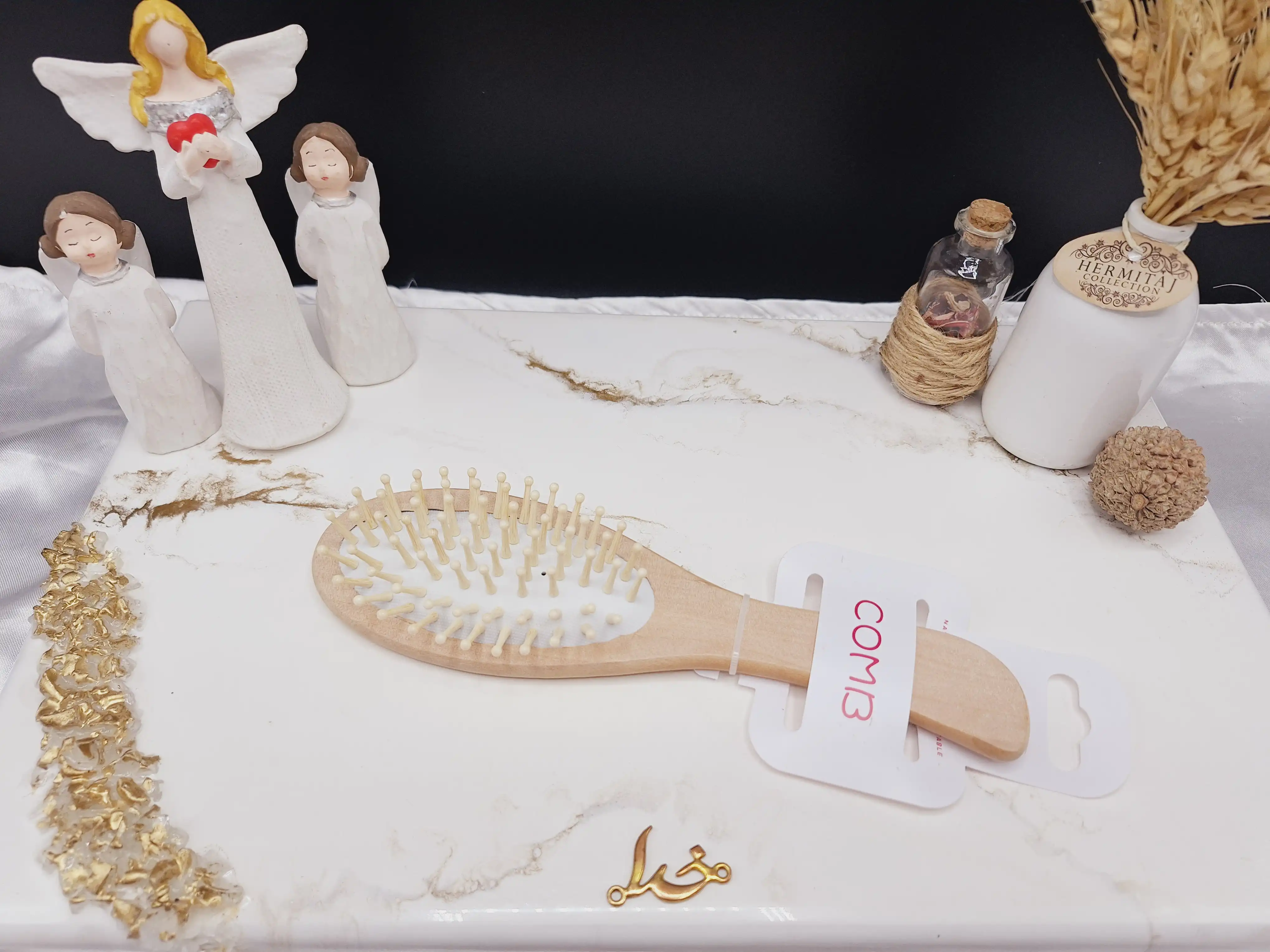 برس مو بامبو چوبی کوچک  با کیفیت COMB