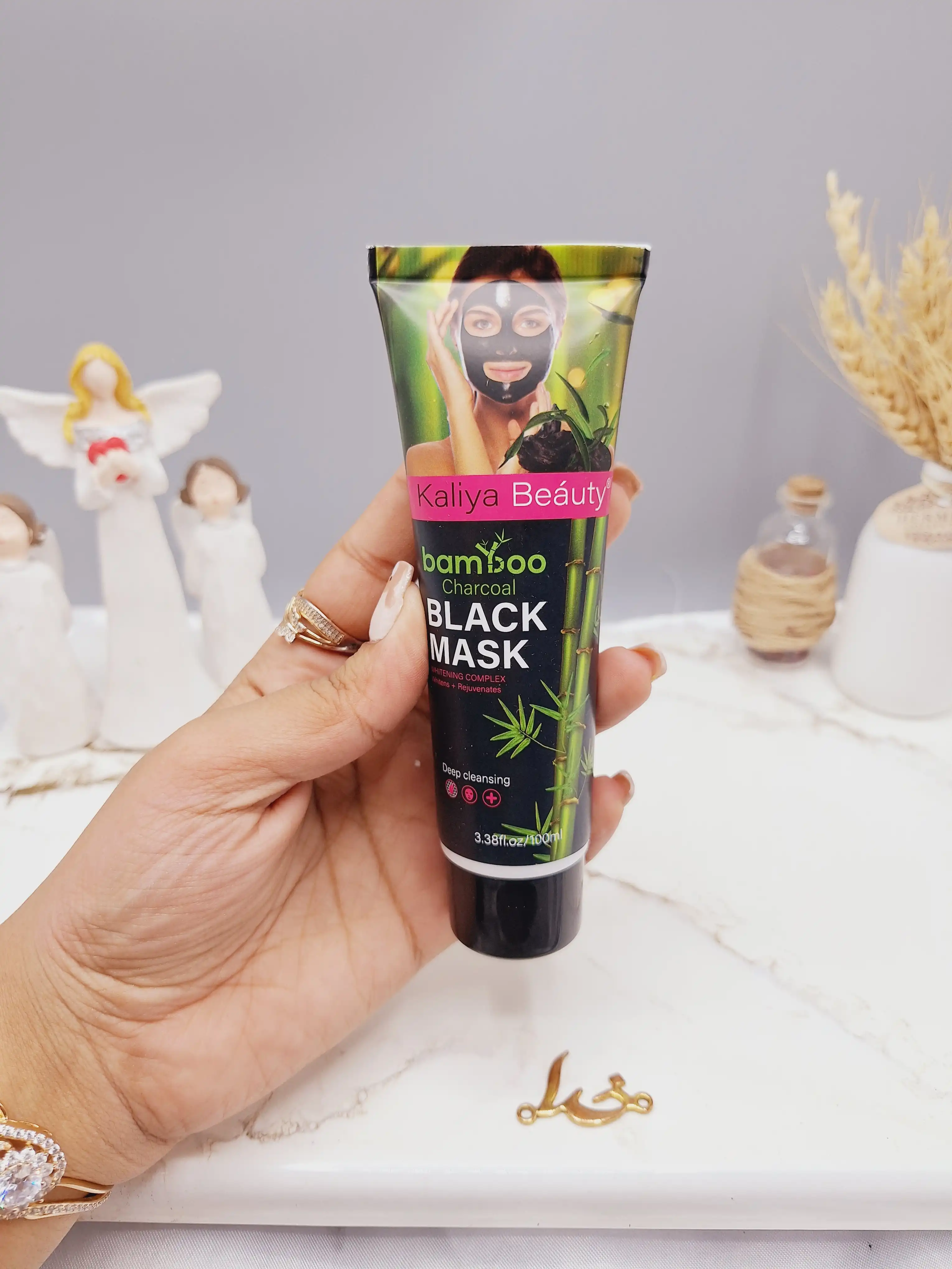بلک ماسک ذغال بامبو مناسب پاکسازی عمیق صورت برند Kaliya Beauty کد  Z192