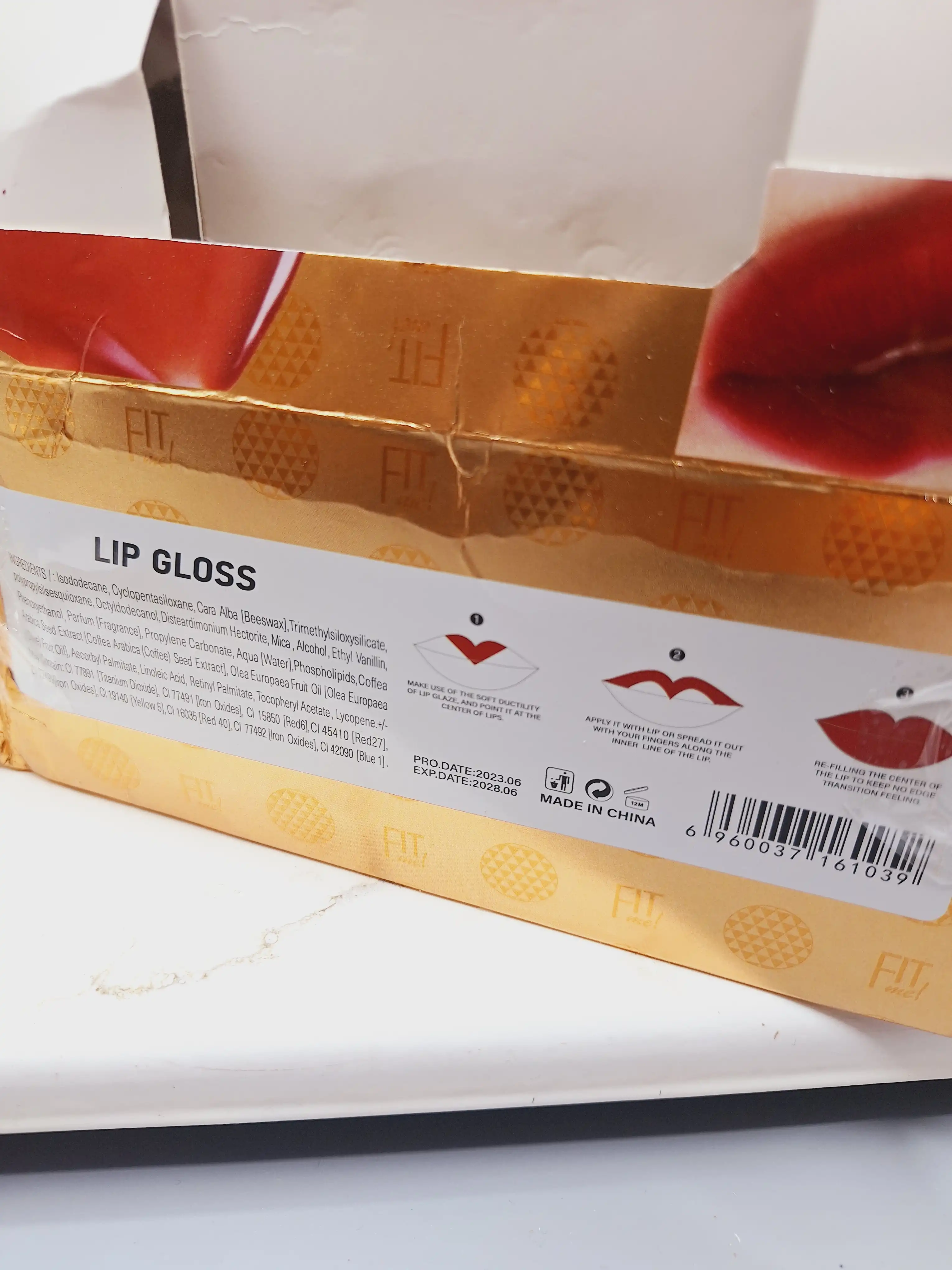 پک 6 تایی رژ مایع سر الماسی برند QOIDEN ROSE کد 5649