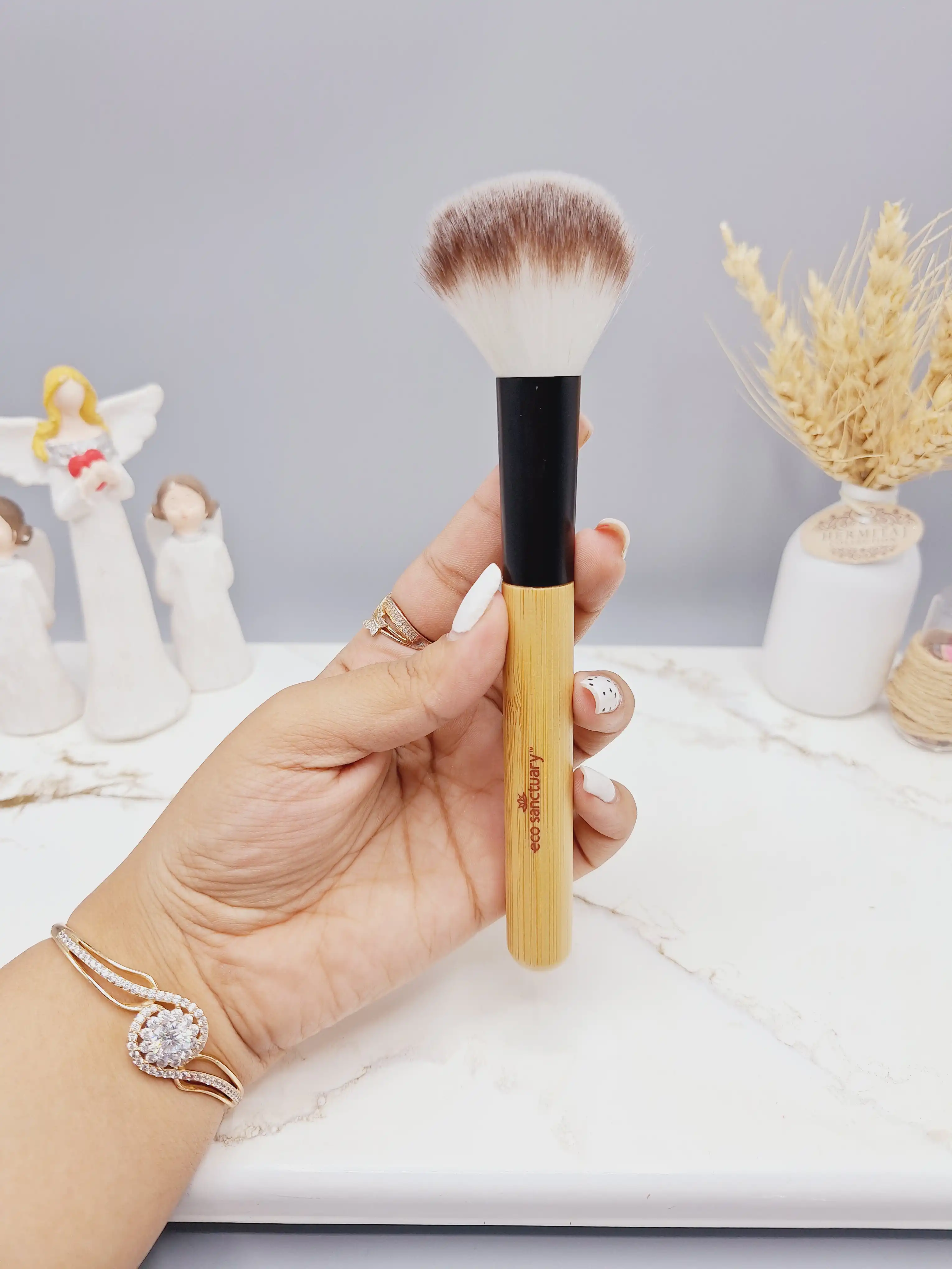 براش میکاپ برند BEAUTY دسته چوبی