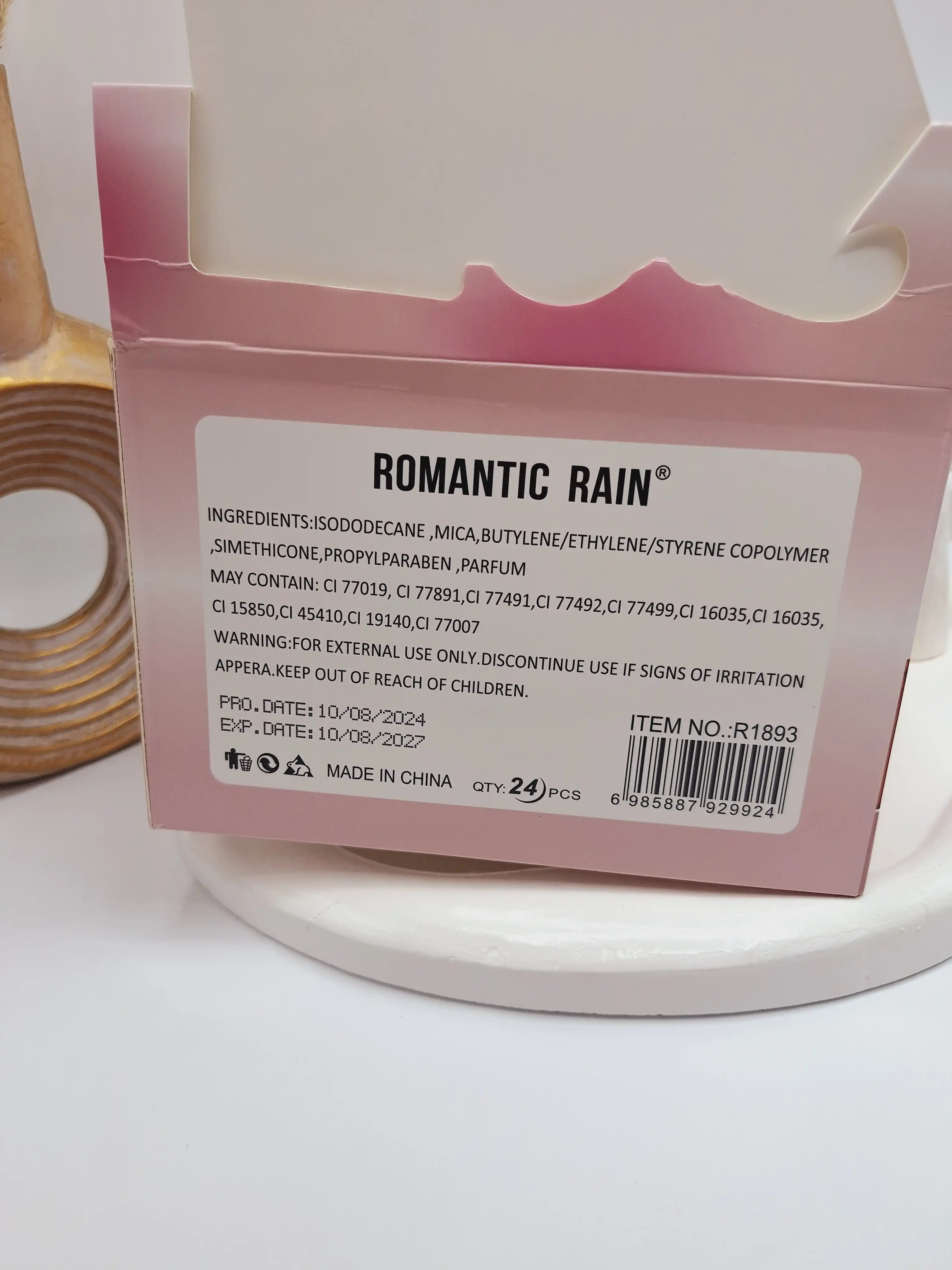 لیپ گلاس خیس طرح خرس کیوت برند ROMANTIC RAIN کد 1893