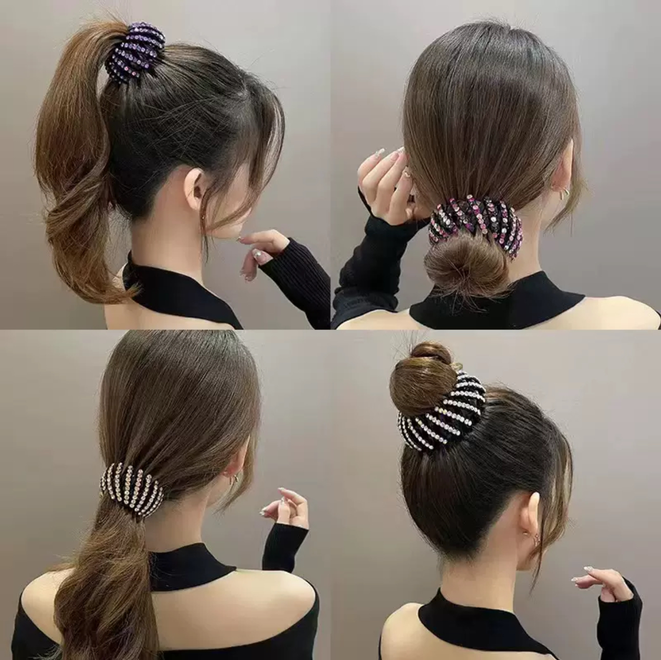 کلیپس چنگکی نگین دار مدل گوجه ای