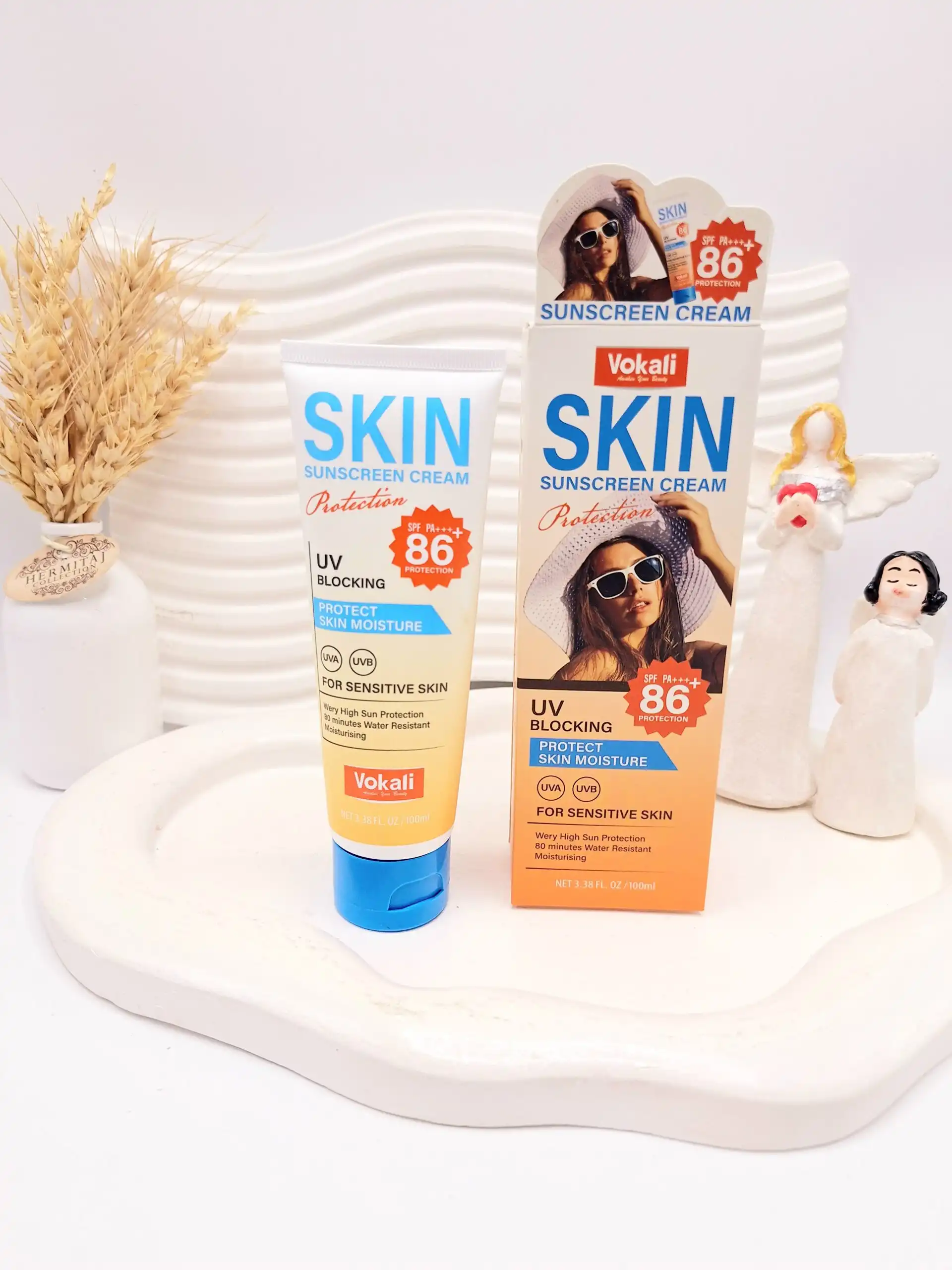 کرم ضد آفتاب صورت و بدن Spf86 Vokali کد CX7712