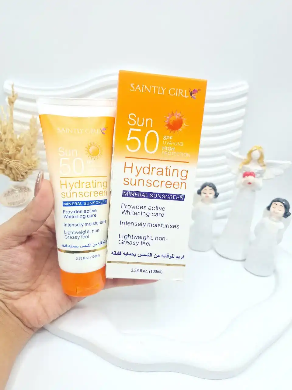 کرم آبرسان و ضد آفتاب SPF 50 برند SAINTLY GIRL کد 0745