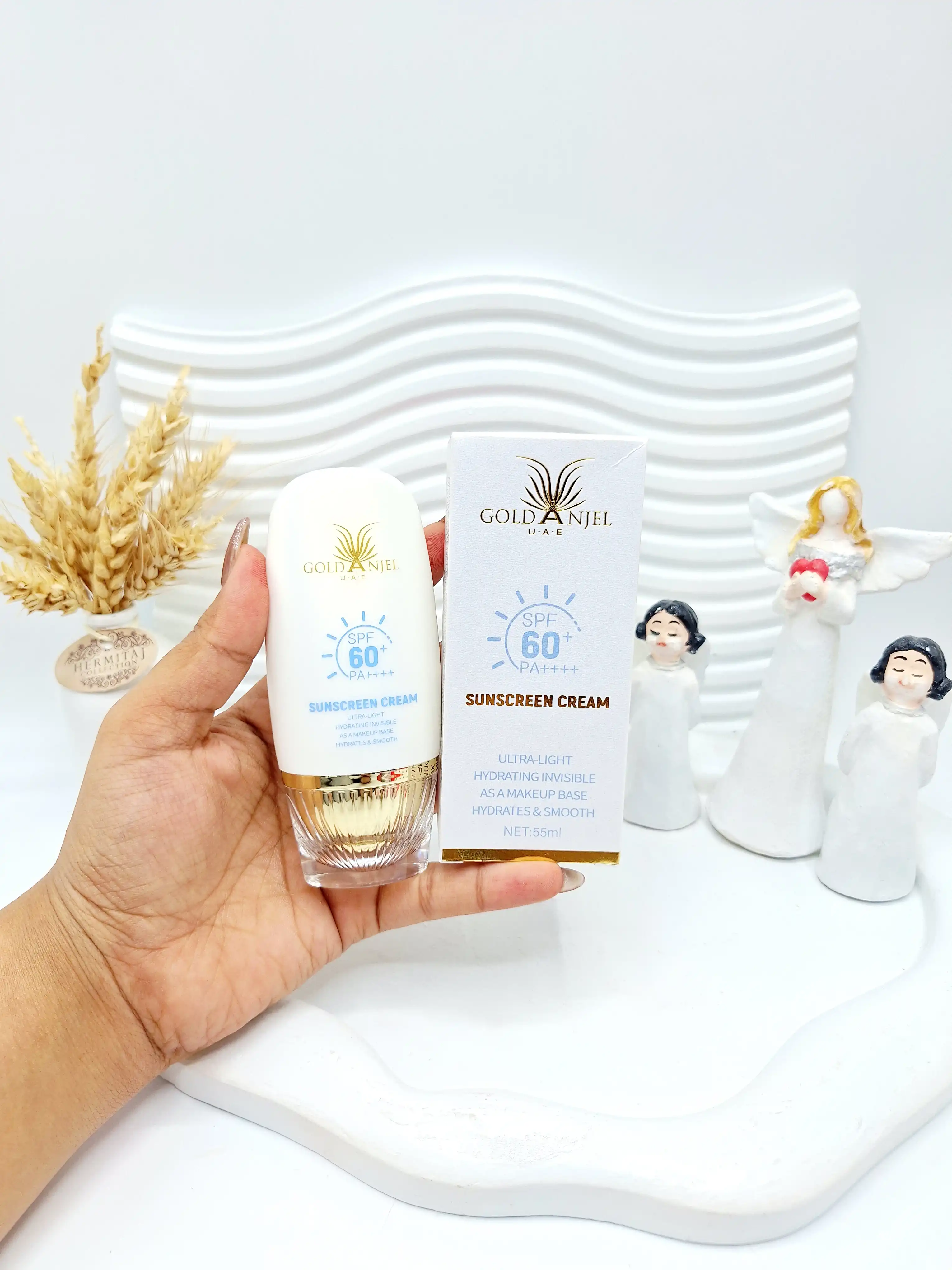 ضد آفتاب بی رنگ SPF 60 برند گلد آنجل کد 0286