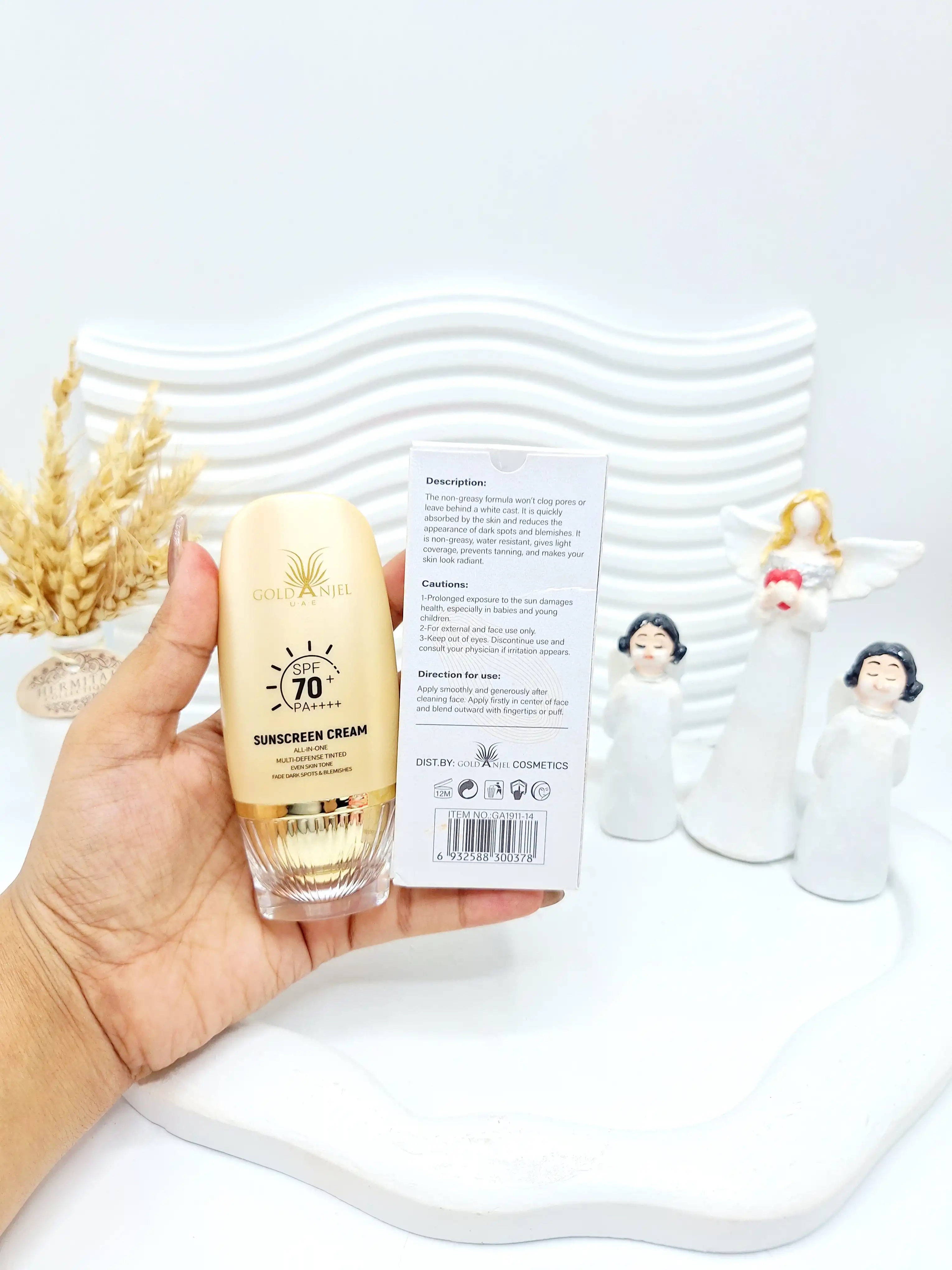 ضد آفتاب رنگی آبرسان SPF 70 برند گلد آنجل کد 14-1911