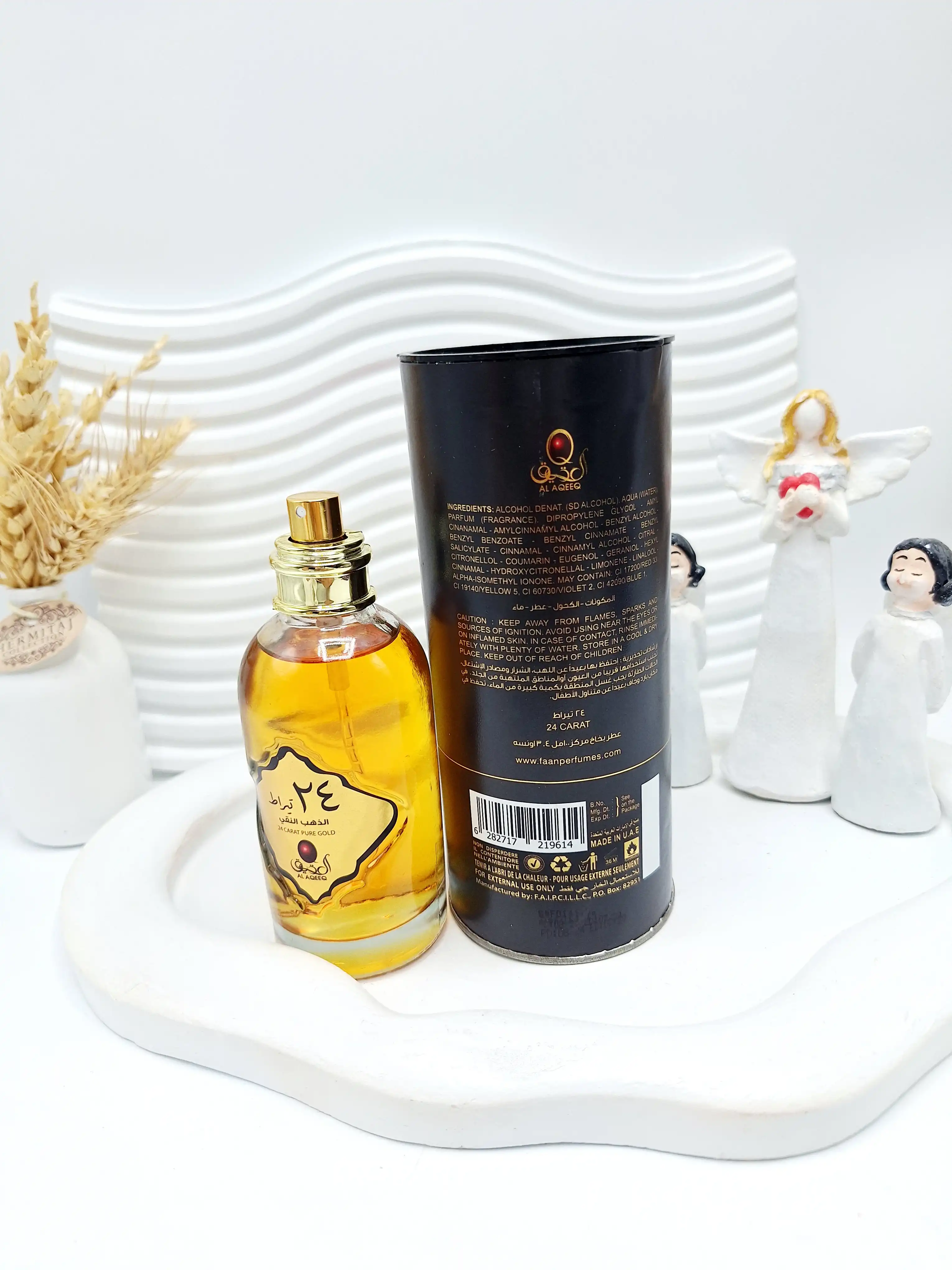 عطر ادوتویلت 24 قیراط طلا 24 CARAT PURE GOLD برند العقید AL AGEED حجم 100 میل