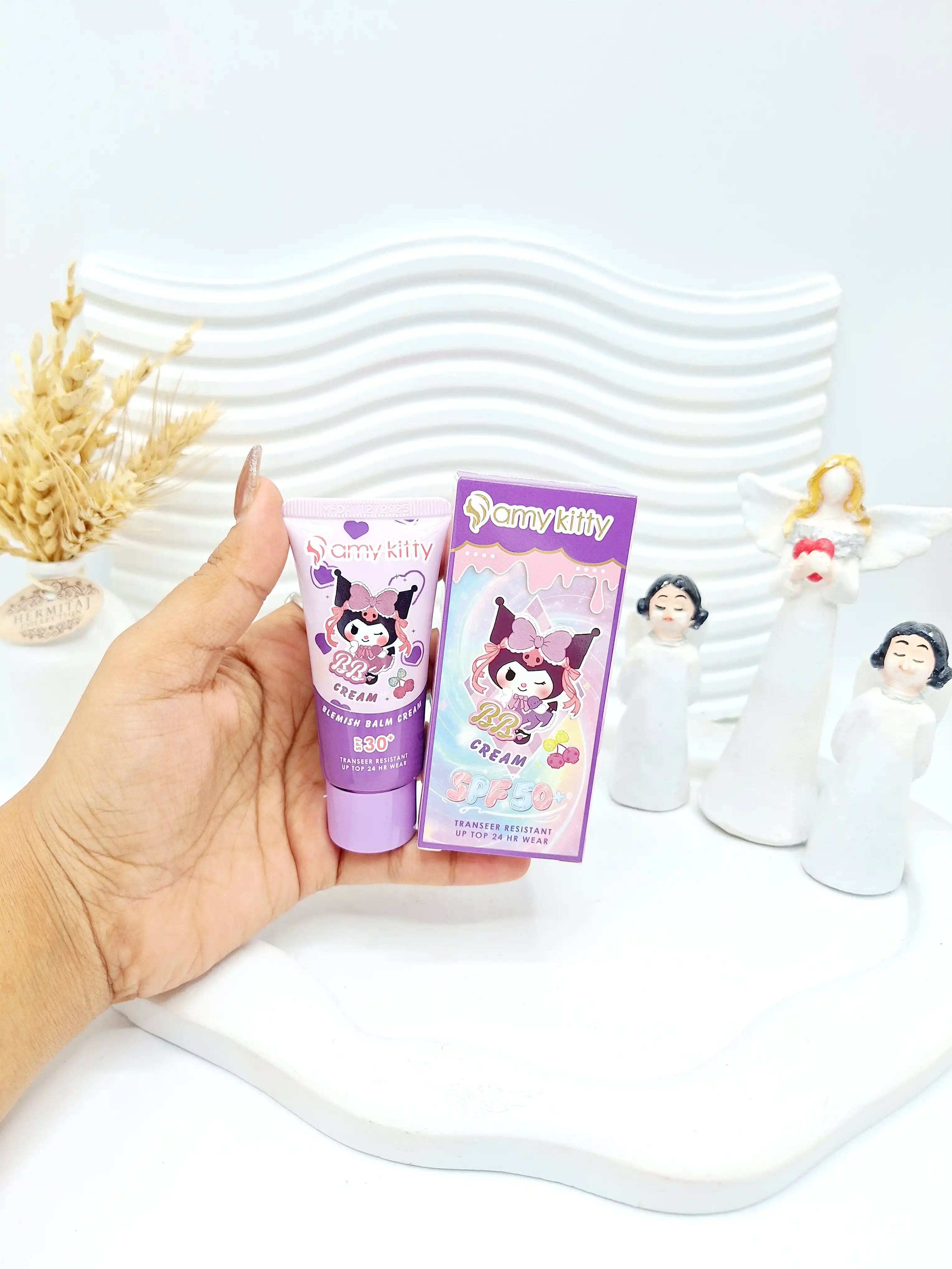 بی بی کرم SPF50 ضدآب و ماندگار 24 ساعته طرح کرومی کد 1073